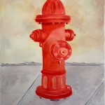 Red Fire Hydrant | Watercolor Painting