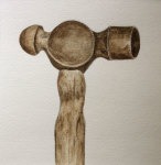 Ball Peen Hammer Painted with coffee