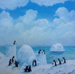 watercolor of Penguins