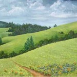 Watercolor Painting of Bolinas Ridge