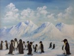 Penguin watercolor Painting